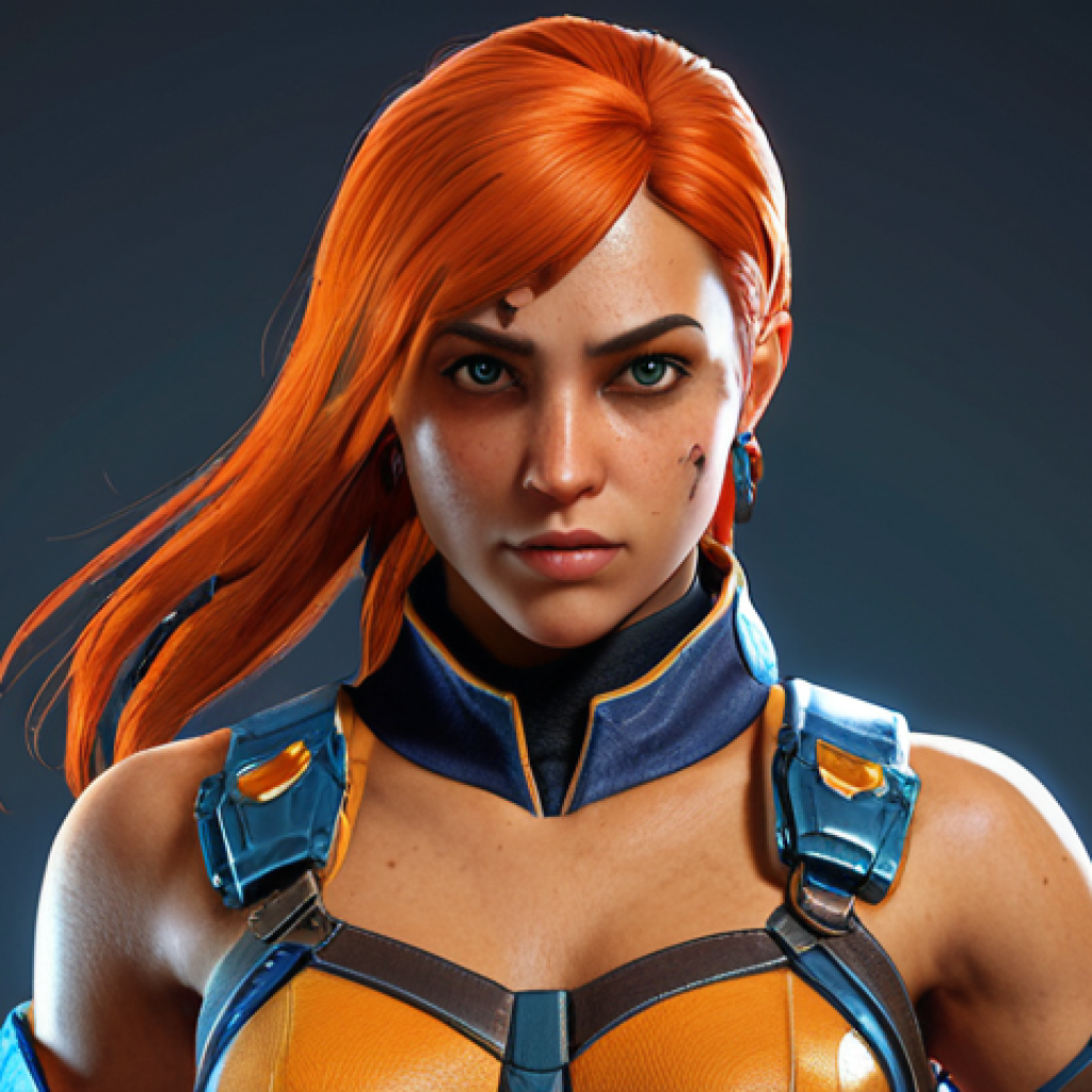 **Video Game Character:** A vibrant, action-oriented video game character design. Focus on strong visual appeal, suggesting a compelling backstory and inviting gameplay. The character embodies heroism and digital age essence.