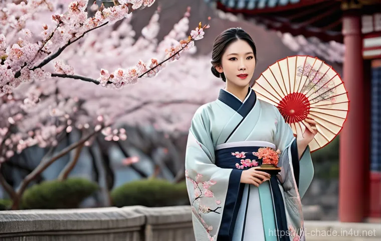 캐릭터 디자인의 글로벌 시장 진출 사례 연구 - **Variation 1 (East Asian Inspired):** The character is dressed in a traditional, modest garment wit...