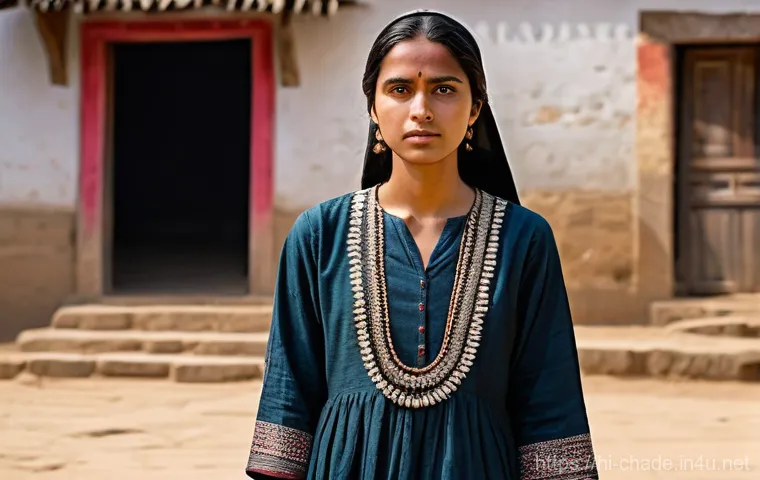캐릭터 디자인의 스토리텔링 요소 - **Prompt 1: The Resilient Spirit**
A young woman, approximately 25 years old, stands in a humble...