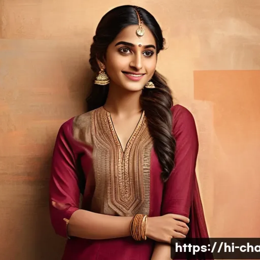 캐릭터 디자인 컨셉 스케치 잘하는 법 - A confident young Indian woman character design inspired by a mood board featuring warm earthy tones...