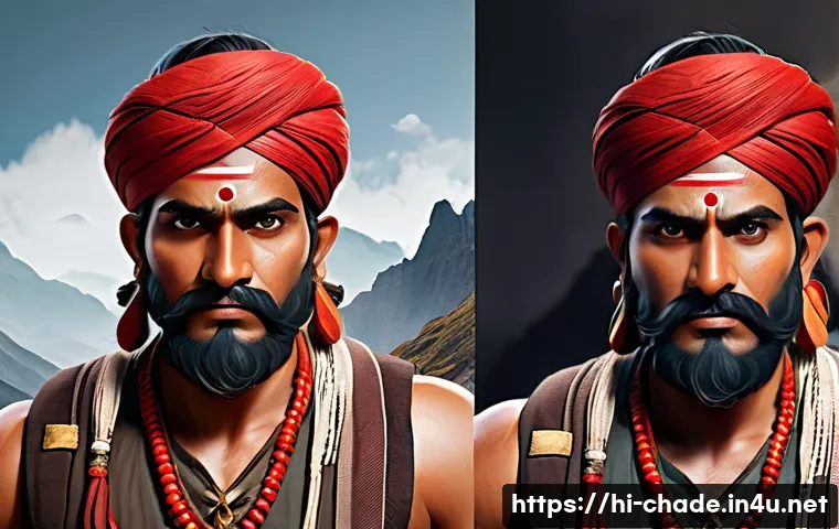 캐릭터 디자인 관련 학문적 연구 사례와 관련된 동향 - A detailed character design of a courageous Indian adventurer, featuring strong broad shoulders, det...