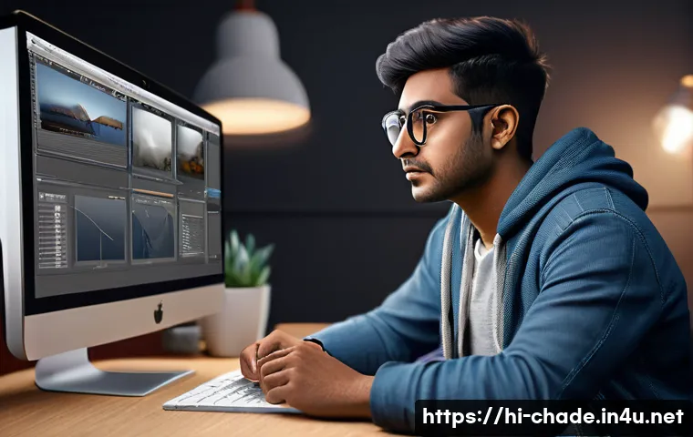 캐릭터 디자인의 디지털 혁신 사례 - A detailed 3D character model of a young Indian digital artist working on character design using Ble...
