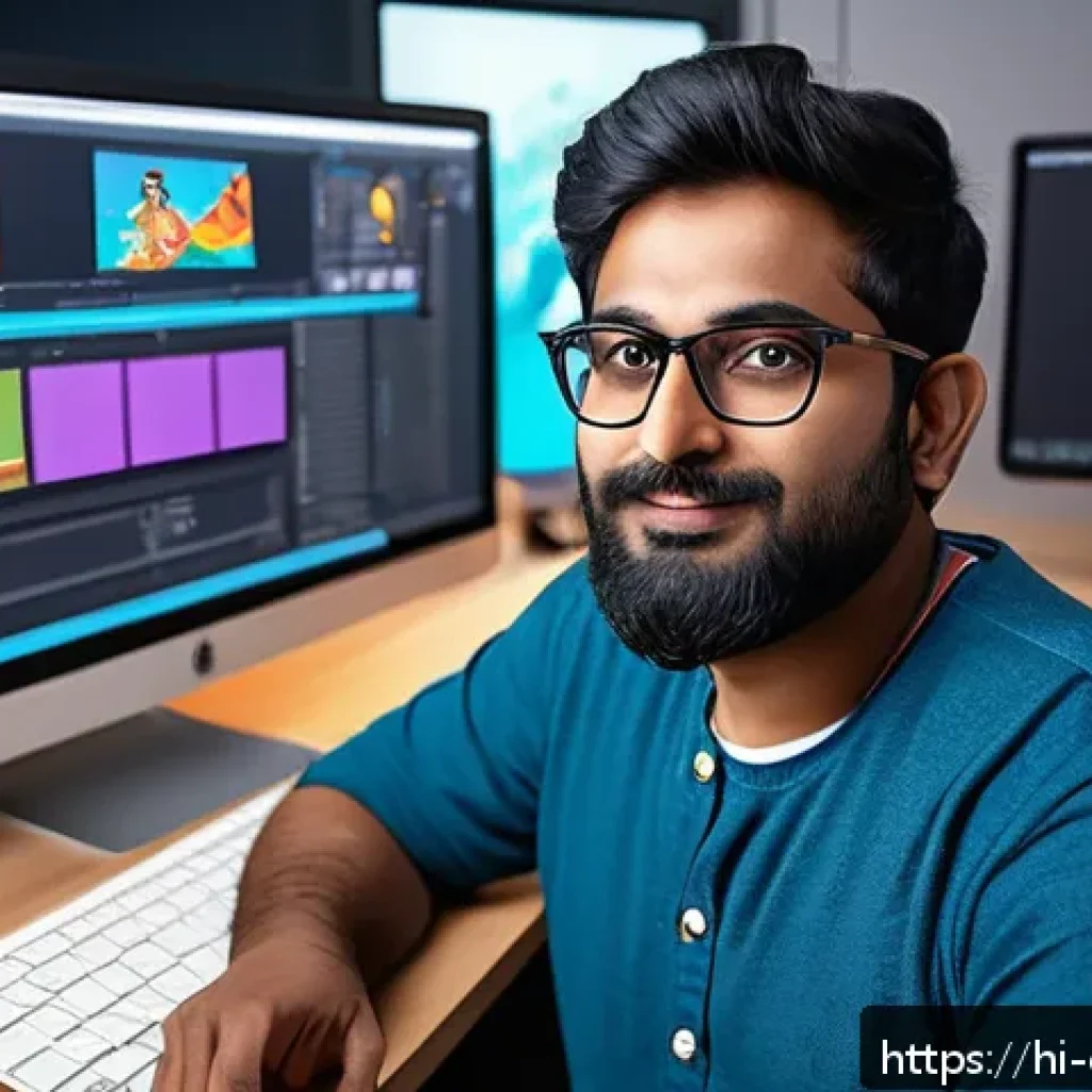 캐릭터 디자인 프리랜서의 고객 유치법 - A professional Indian freelance character designer at work in a modern digital studio, surrounded by...
