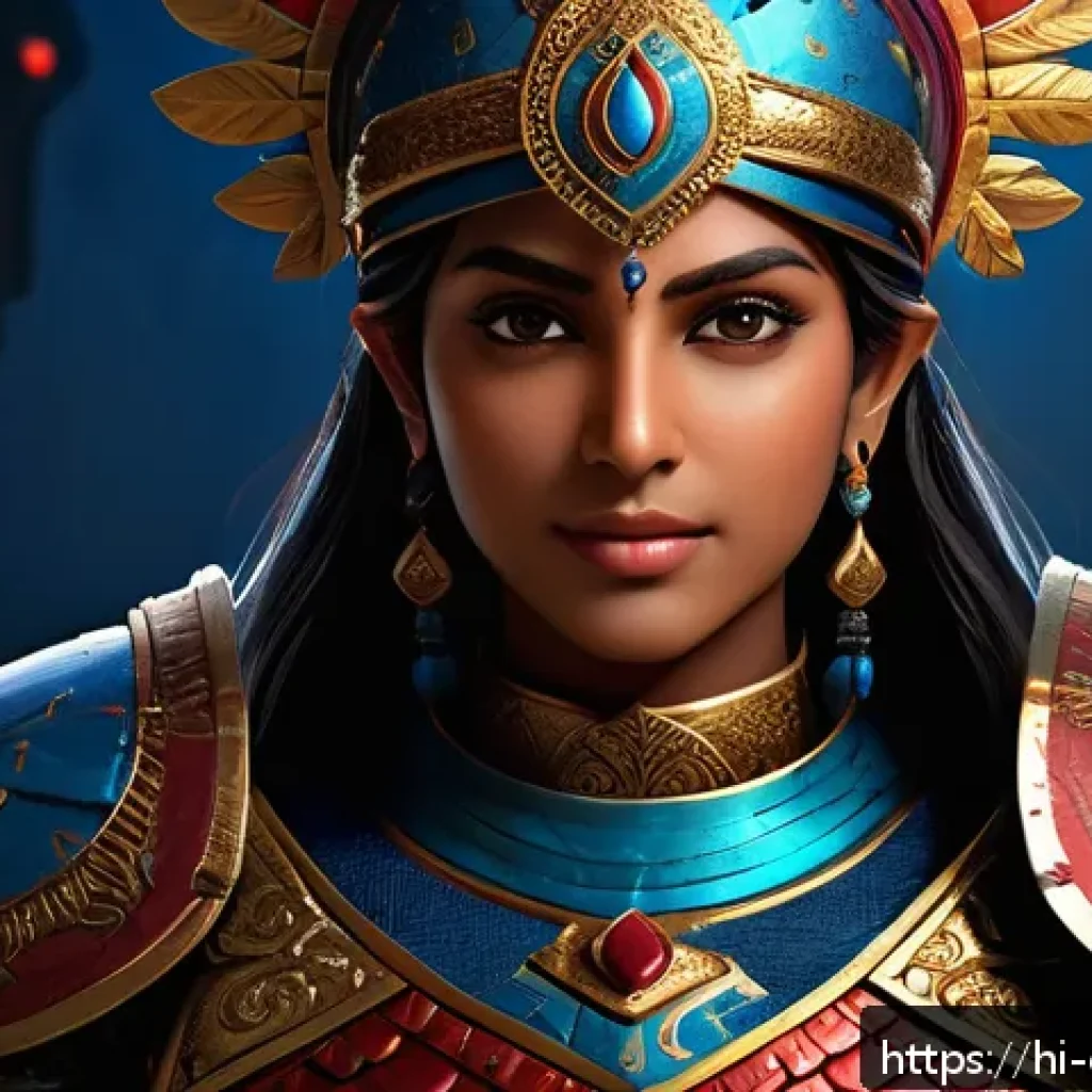 캐릭터 디자인의 세부 단계 분석 - A detailed character design of a mysterious fantasy game hero inspired by Indian culture, wearing el...