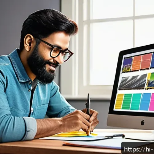 Home 33 캐릭터 디자인 프로젝트 마감 관리 - A professional character designer’s workspace showing a detailed digital drawing tablet with Adobe P...