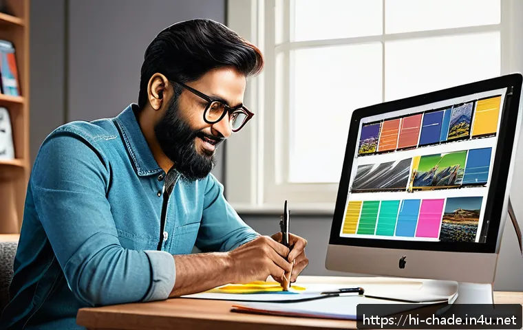 캐릭터 디자인 프로젝트 마감 관리 - A professional character designer&rsquo;s workspace showing a detailed digital drawing tablet with Adobe P...